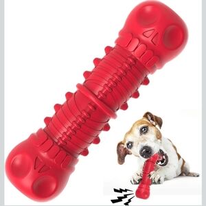 ZIKATON Durable Dog Squeaky Chew Toy Aggressive Chewers Large Medium Dogs Green